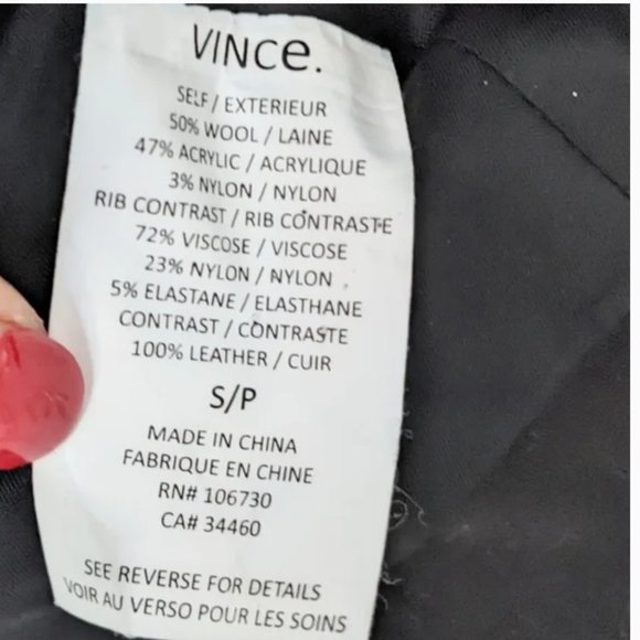 Vince Wool & Leather Moto Jacket - Picture 4 of 4